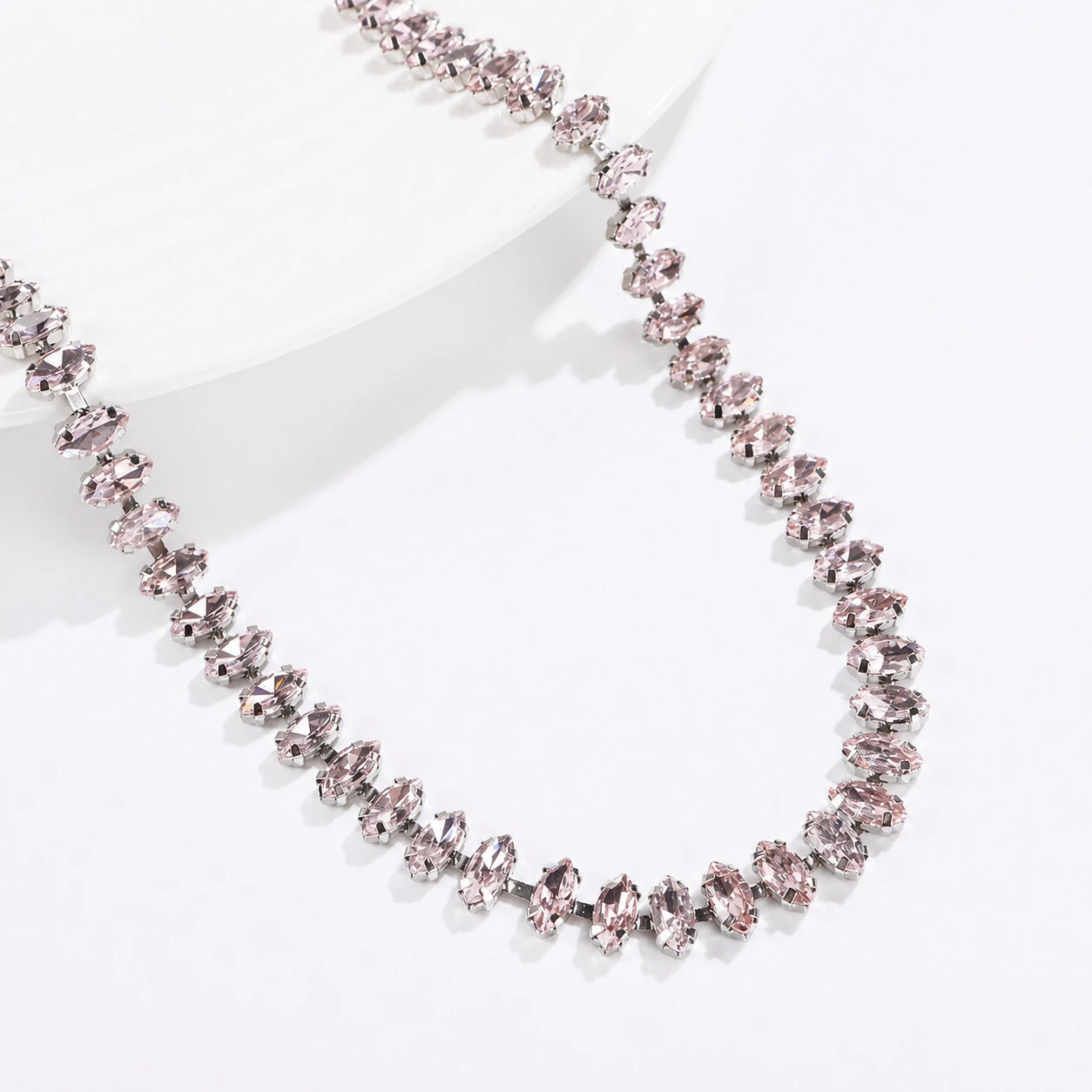 10 Yards Strass-Kette Kristall-Diamant-Accessoire DIY Bastelbedarf Geschenk Party-Dekoration Funkelndes Strassband Nähzubehör – Detail 4