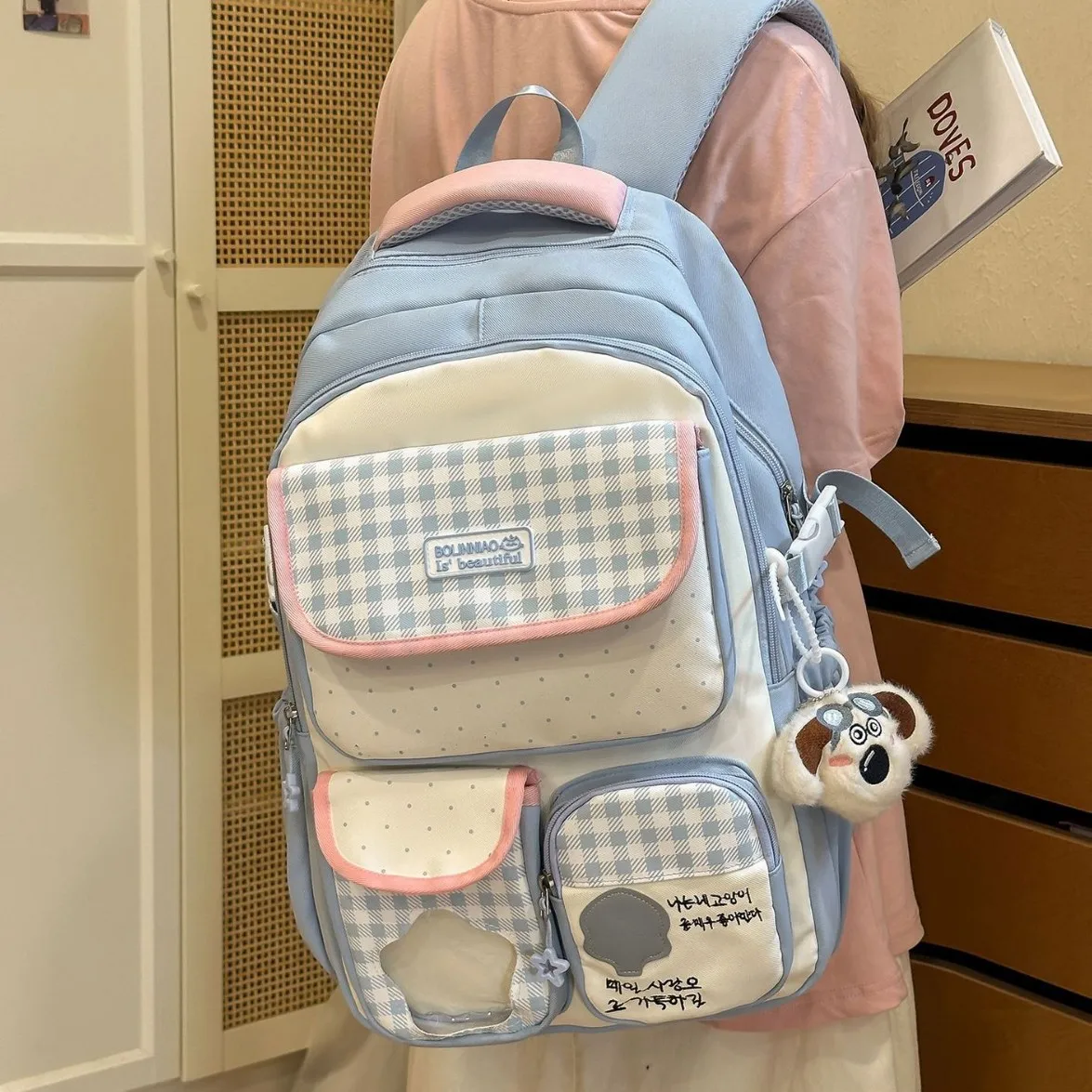High Aesthetic Value School Backpack for Junior High Girls 2026 New Style Double Shoulder Bag Elementary School Girls Student...