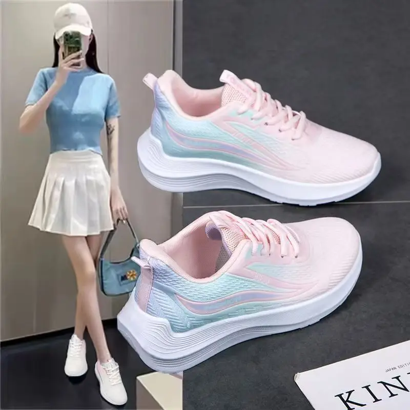 Women Running Shoes Breathable Mesh Lightweight Sneakers Soft Sole Comfortable Walking Shoes Fashion Casual Sports Footwear