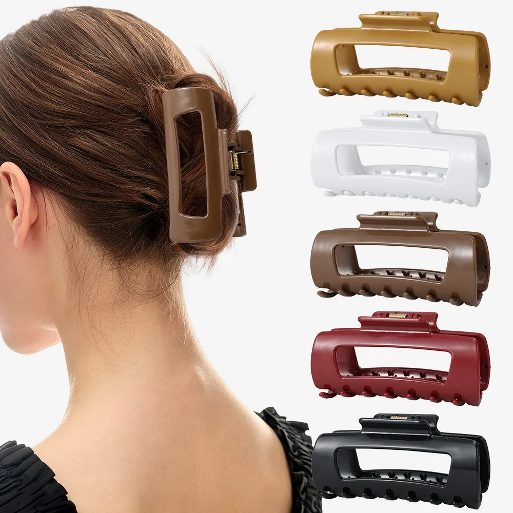 4PCS Einfache Weiche Silikon Shark Clip Französisch Stil Komfortable Haar Klaue Sicher Anti Kollision Schutz Frauen Zubehör – Detail 3