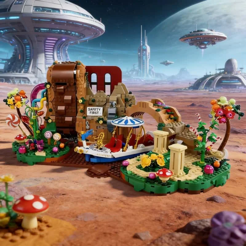 

New brand new chocolate factory creative architecture creative brick toys educational building blocks Christmas toys gifts