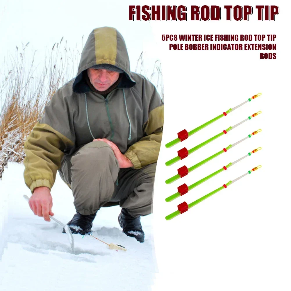 5/10/15/20pcs Portable Mini Winter Ice Fishing Rod Top Tip Winter Fishing Pole Tip Outdoor Fish Tackle Tool Gear Accessories