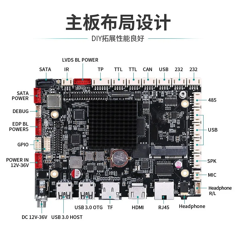 Industrial Control Mainboard Wide Temperature Range‑20℃‑60℃ Development Circuit Board For Express Locker CNC Industrial Device