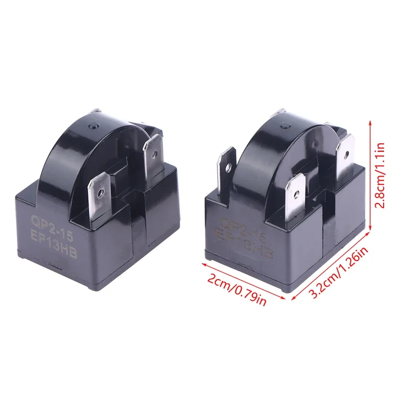 Relais de démarrage PTC pour réfrigérateur, 1/2/3/4 broches, protecteur de surcharge de compresseur, accessoires de relais de démarrage PTC, 1 pièce