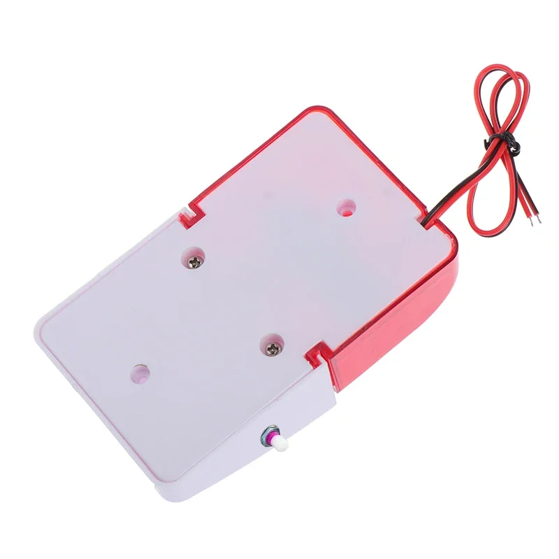 صفارة إنذار فلاش سلكية DC5-12V مع زر حجم قابل للتعديل يصل إلى 120 ديسيبل وإضاءة وامضة حمراء ستروب لأنظمة إنذار الأمان #5
