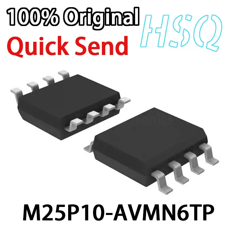 5PCS New Original M25P10-AVMN6TP Imprinted 25P10VP SOP-8  1MB Memory IC