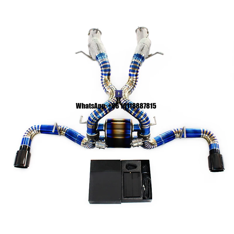 OEM for McLaren 570S 3.8T Catted Downpipe Titanium Valved Exhaust Pipes 2015-2019+ 540C Sport Car Full Exhaust Muffler System