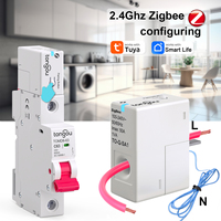 Tuya Smart Zigbee Energy Meter 1-50A, Real-Time Power Monitor, Works with Home Assistant/Smart Life, DIN Rail TONGOU