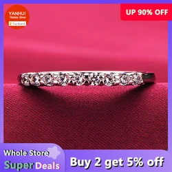 Never Fade Women Wedding Band Allergy Free White Gold Color Tibetan Silver Ring High Quality Cubic Zircon Engagement Ring Gift