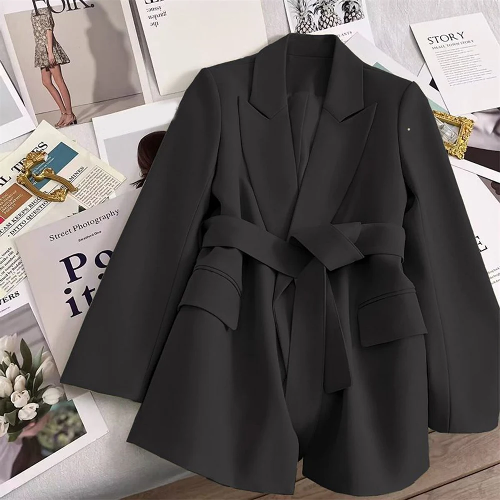 

Casual Events Casual Blazer Lightweight Women's Jacket Solid Color Blazer Elegant Casual Style Long Sleeve Coat