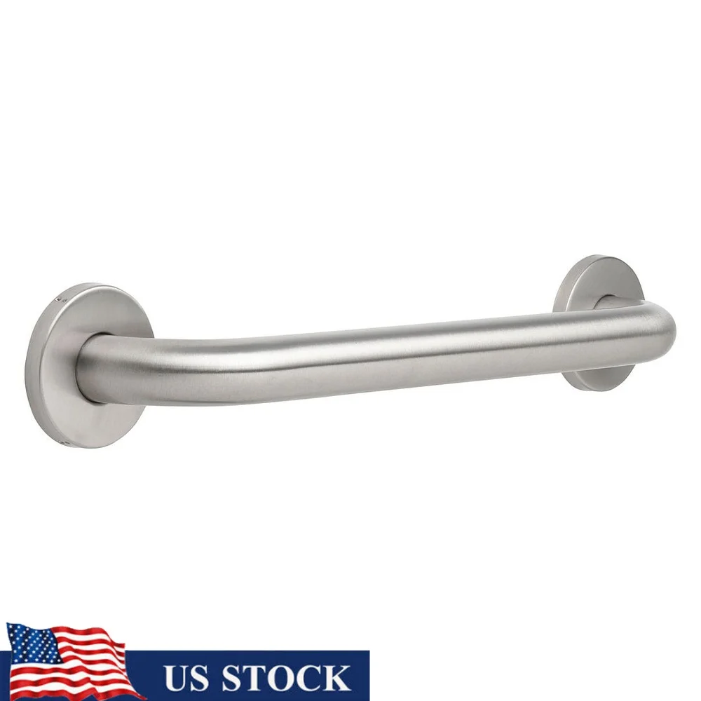 

16-дюймовый поручень из нержавеющей стали, скрытые винты, поддержка для душа и ванной комнаты, вмещает до 500 фунтов, простая установка