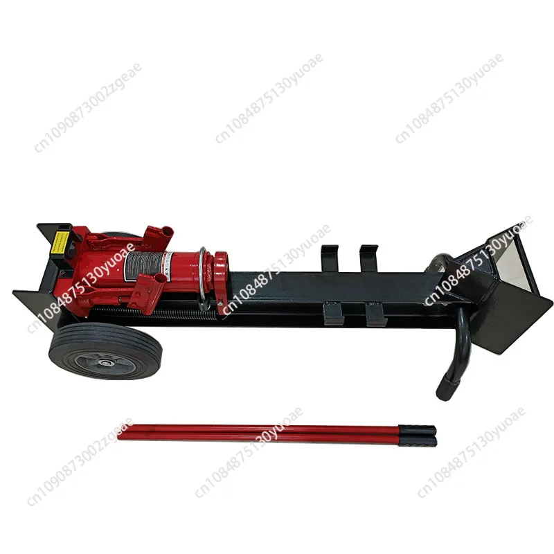 Adjustable hand wood splitter 12ton threaded rod hydraulic cutter for easy movement firewood processor
