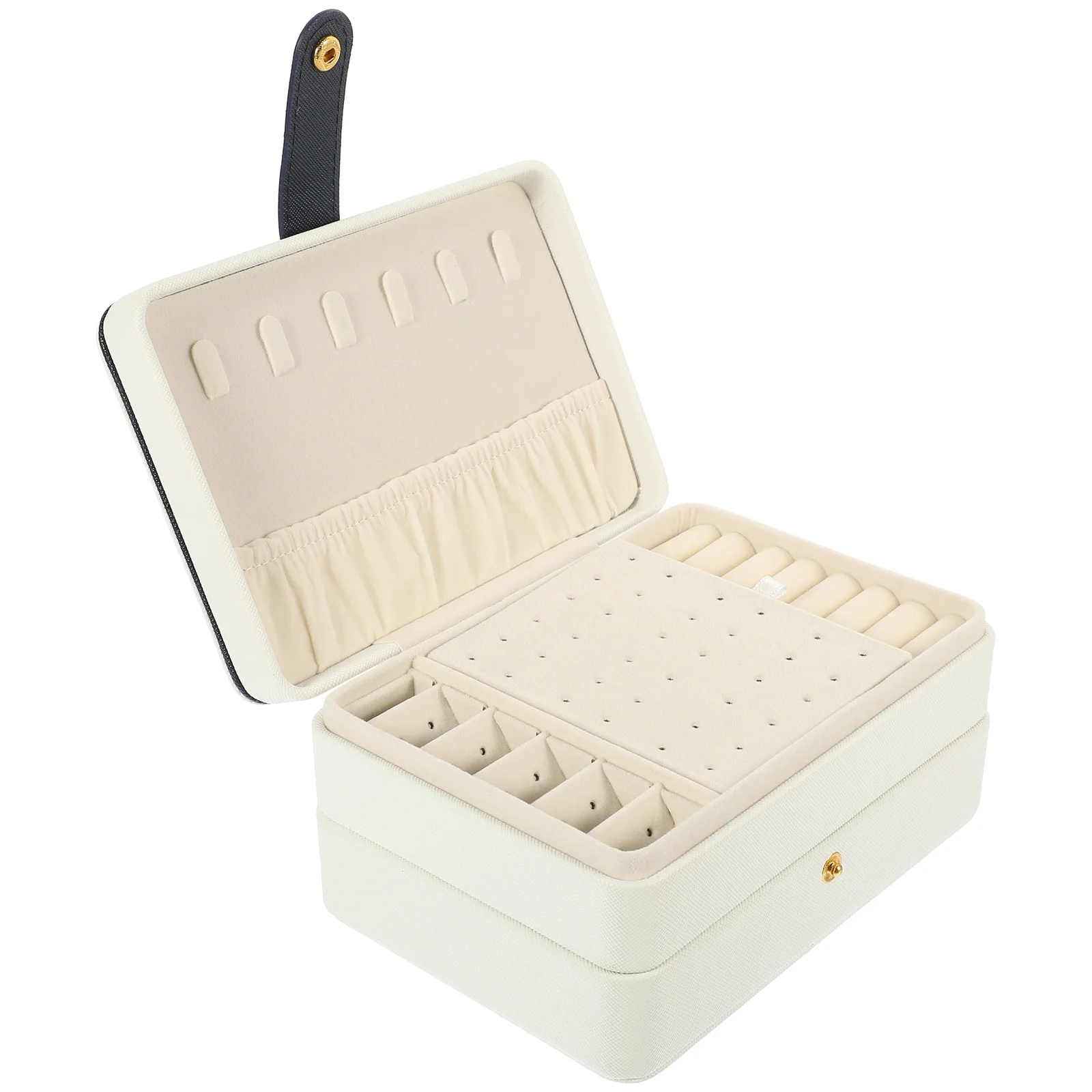 Large Capacity Multilayer Jewelry Box Portable Organizer Storage Case for Necklaces Earrings Rings Travel Small Jewelry Box