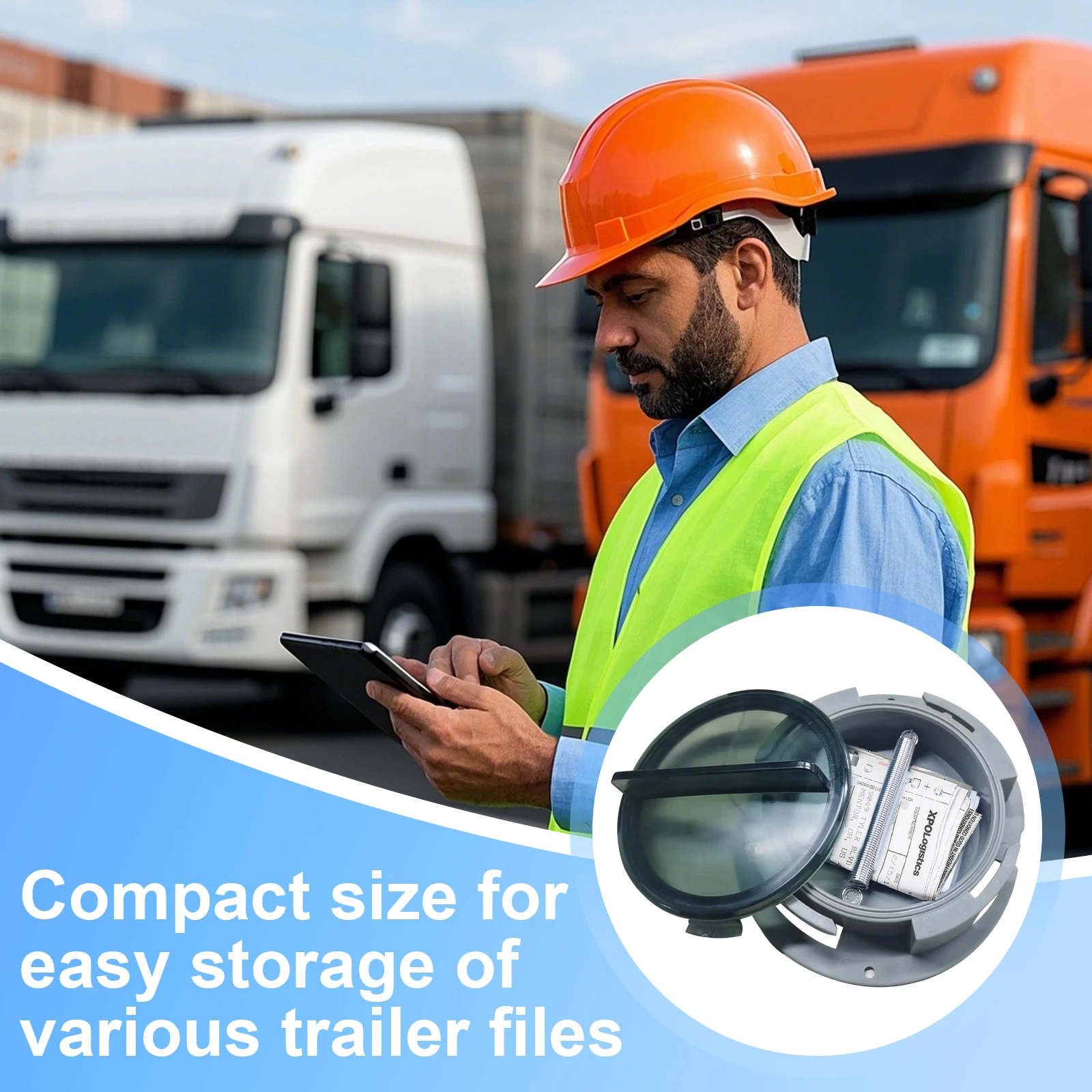 

Truck and Trailer Twist Lock Document Holder with Wire Attached Cover, ABS Plastic Document Holder Kit 4 PACK