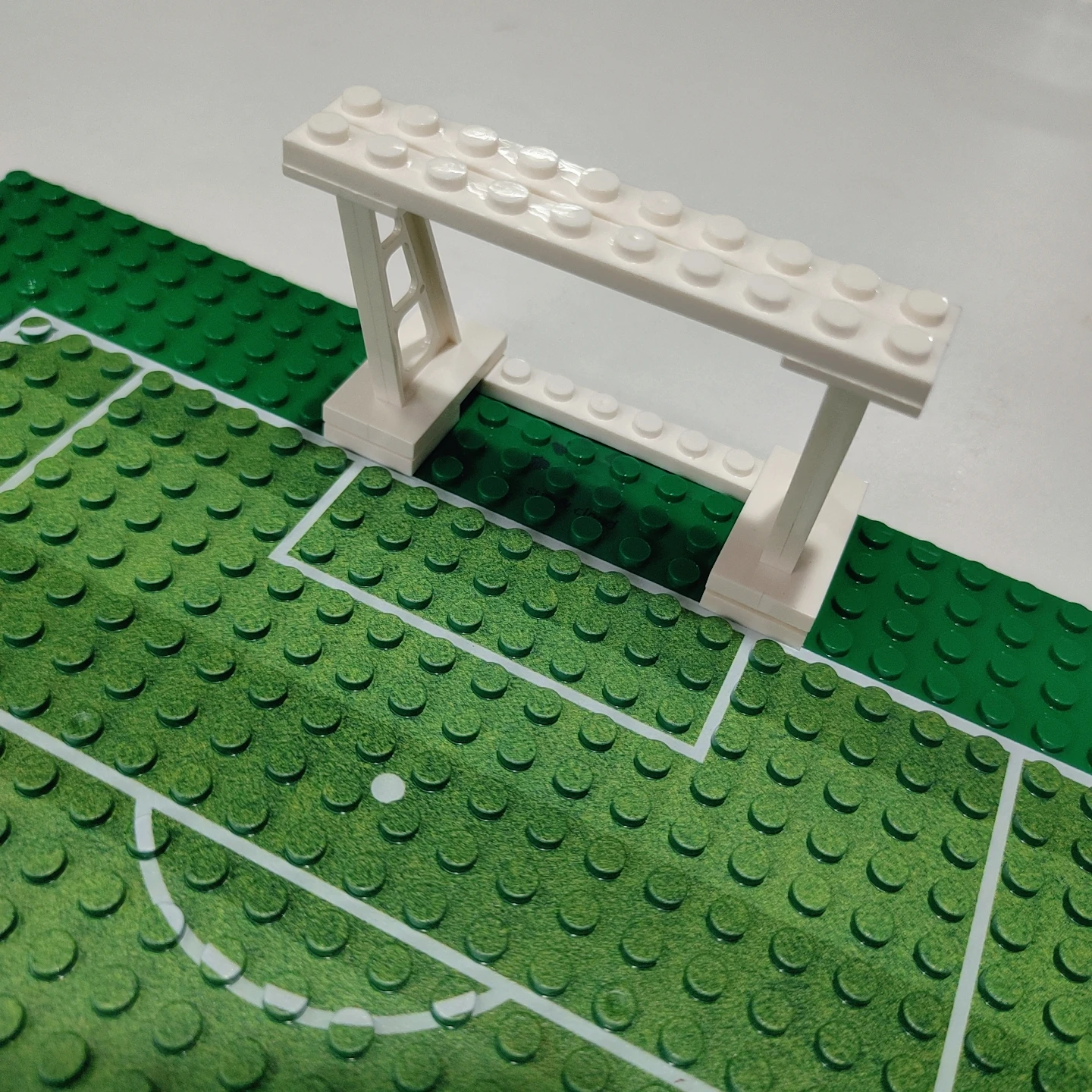 Goal for Baseplate Football Court Soccer Field with Action Figure Educational Block DIY Building Block Brick Brickset