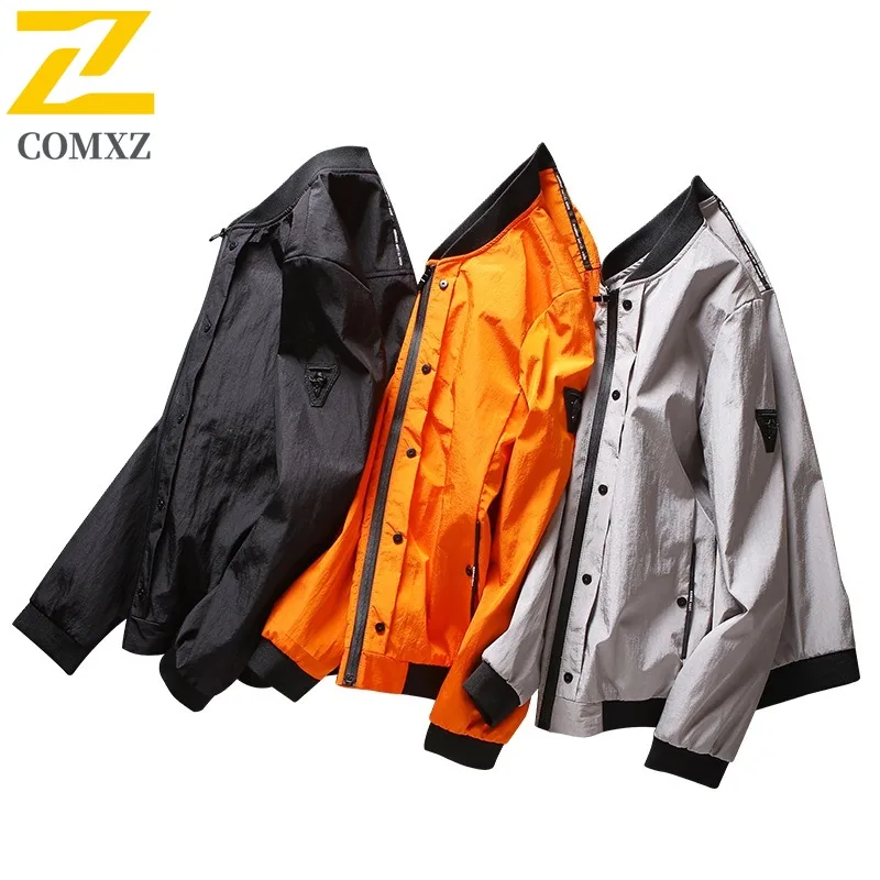 

COMXZ Techwear Chaqueta классическая легкая уличная ветрозащитная куртка для езды нахлыстом и рыбалки осенняя мужская одежда длинный плащ