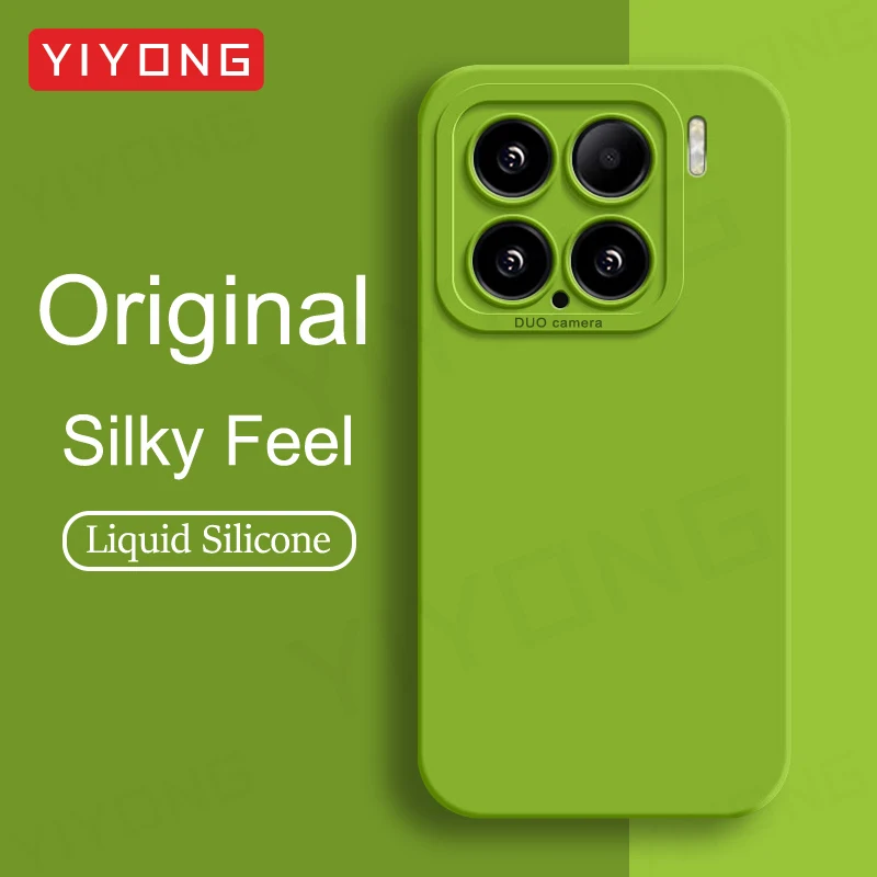 For Xiaomi14 Case YIYONG Original Soft Liquid Silicone Cover For Xiaomi 14 Mi 15 Xiomi Mi14 Mi15 Xiaomi15 5G Global Phone Cases