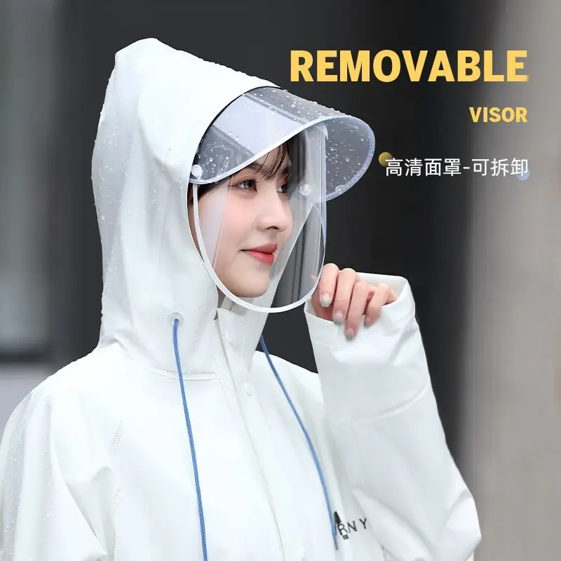 Fashion Adult Raincoat Rain Pants Split Set Thicken PVC Men Women Waterproof Motorcycle Riding Outdoor Hiking Camping Rain Coat