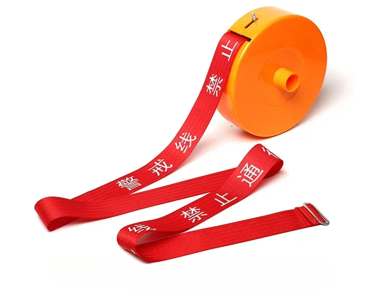 DurableThickened Electric Power Traffic Safety Warning Tape Construction Warning Tape Box Type Warning Line 50 Meter Isolation T