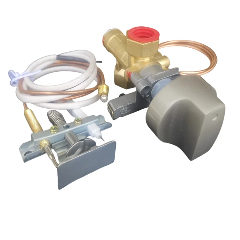 Low-Profile Commercial Soup Cooker Stoves Industrial-Grade Brass Gas Valve Continuous Pilot Ignition Switch Oven Parts