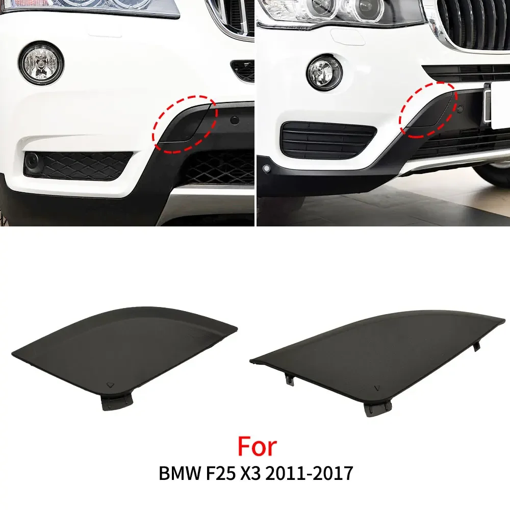 

Car Front Bumper Tow Hook Cover Cap Accessory Replacement Black For BMW X3 Series F25 2011-2017 51117210474 51117338474