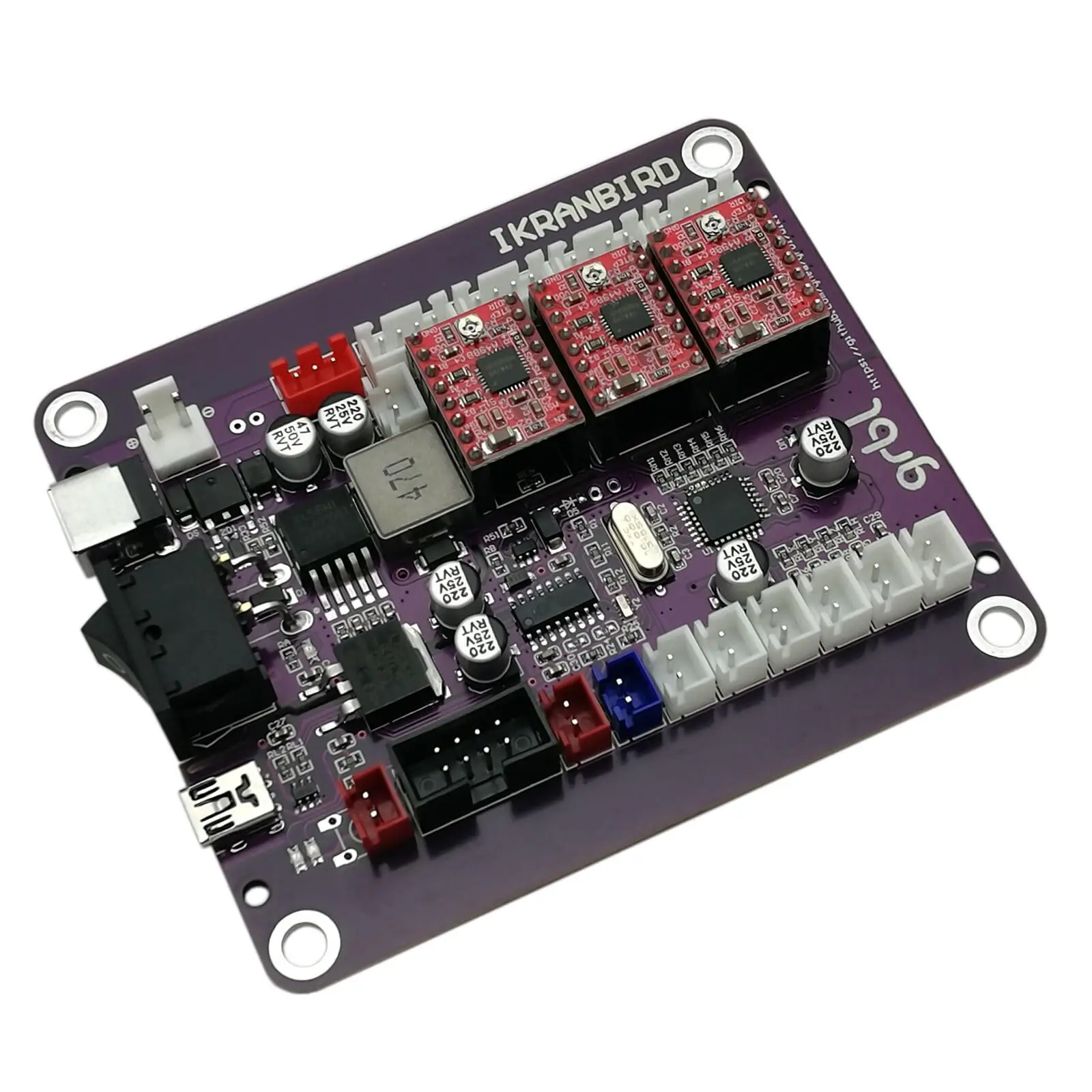 وحدة تحكم IKRANBIRD Grbl 1.1 ذات 3 محاور CNC 3018 مع مفتاح، لوحة تحكم لآلة النقش بالليزر USB ذاتية الصنع