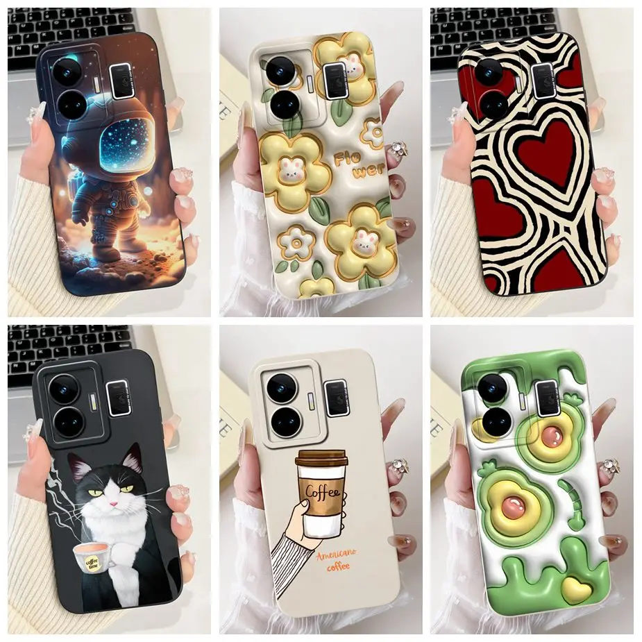 For Realme GT Neo 5 Case RMX3706 New Fashion Candy Painted Cover 6.74'' Soft TPU Phone Case For Realme GT Neo5 240W Fundas Coque