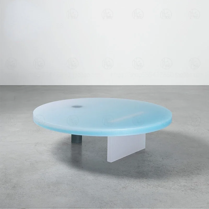 

Wind Frosted Acrylic Tea Table Living Room round Tea Table Simple Living Room