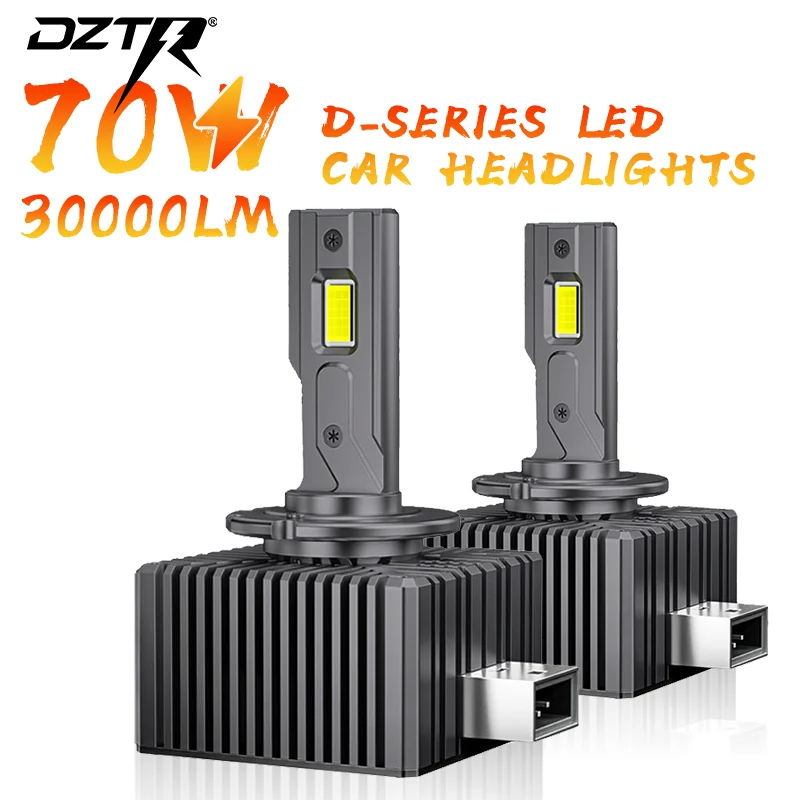 

DZTR D3S LED Car Headlights Bulbs D1S D2S D4S D5S D8S Turbo Lights 30000LM 6000K 70W Auto Lamp Plug&Play HID Conversion Kit