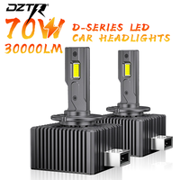 DZTR D3S LED Car Headlights Bulbs D1S D2S D4S D5S D8S Turbo Lights 30000LM 6000K 70W Auto Lamp Plug&Play HID Conversion Kit