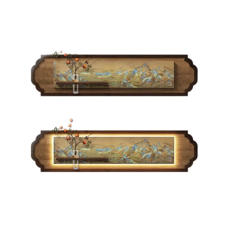 Decorative painting New Chinese sofa background wall hanging painting Tea room atmosphere mural