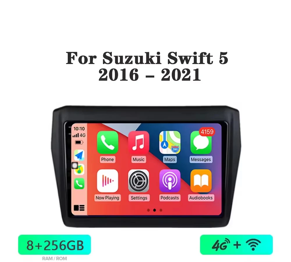 For Suzuki Swift 5 2016 - 2021 Car Radio Head Unit Auto BT Stereo Multimedia Video Monitor GPS Navigation WIFI 4G DSP RDS BT