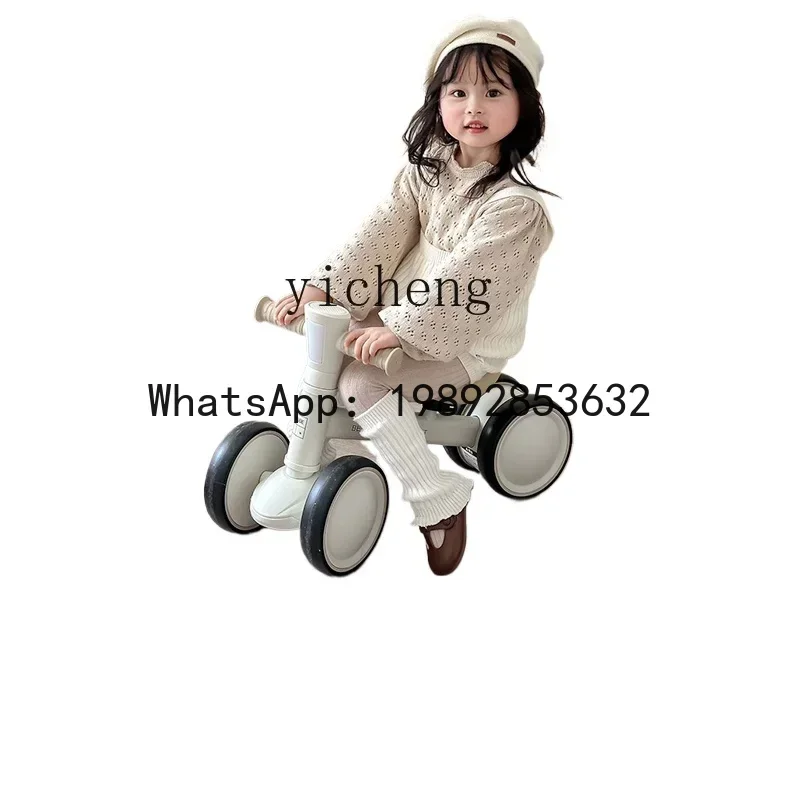 AH Rower Biegowy dla Dzieci, Rowerek Biegowy, Wózek, Hulajnoga Czterokołowa