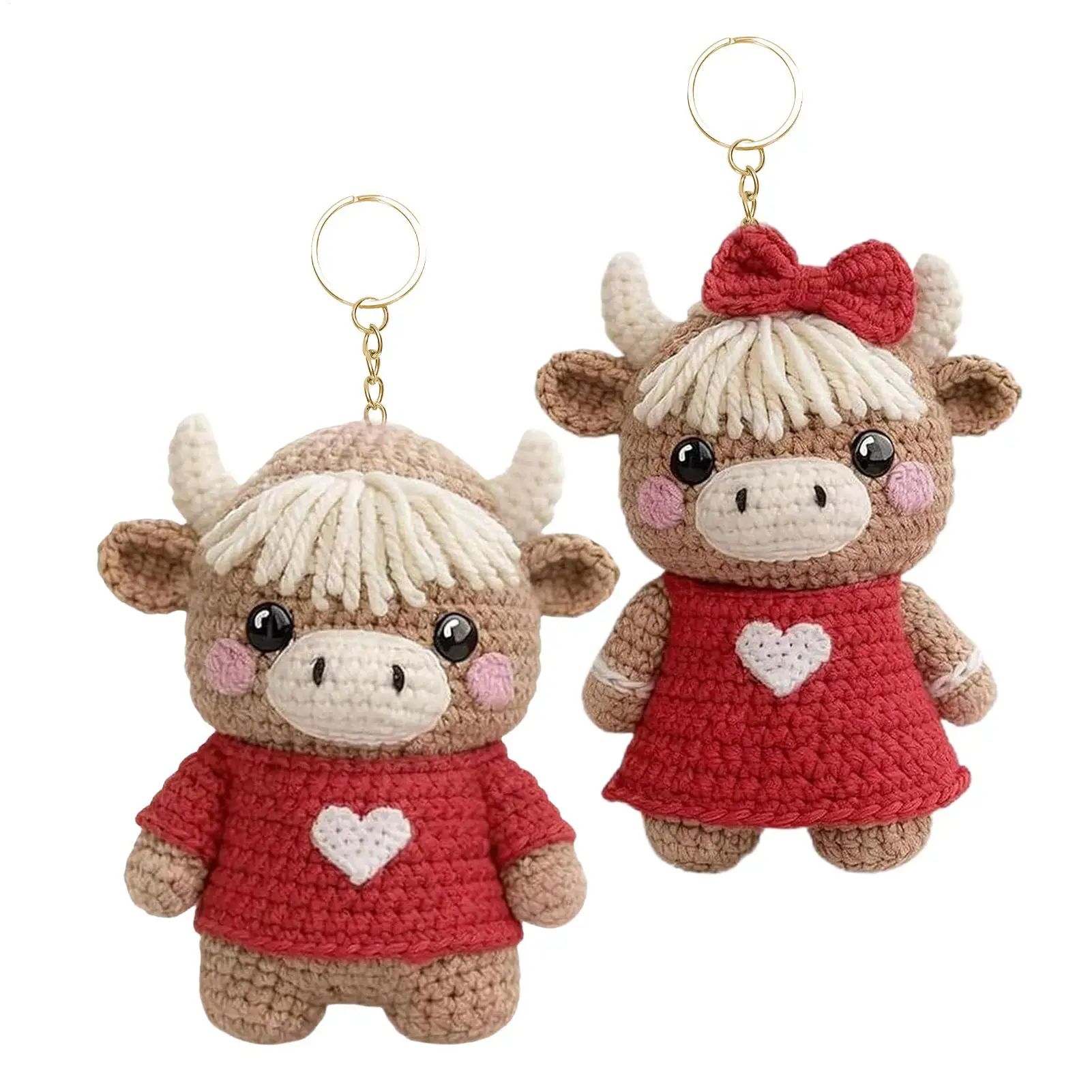 

Cow Keychains Cute Romantic Couple Pendant Cow Charm For Souvenir Backpack Women Men Kids Adults Stocking Stuffers Classroom