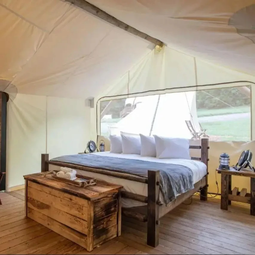 Safari Sátor Csillogás teepees jurták Estély events Hotel kültéri glamping Ablakszövet Húzható Hártya környezetbarát PVC  Család kemping