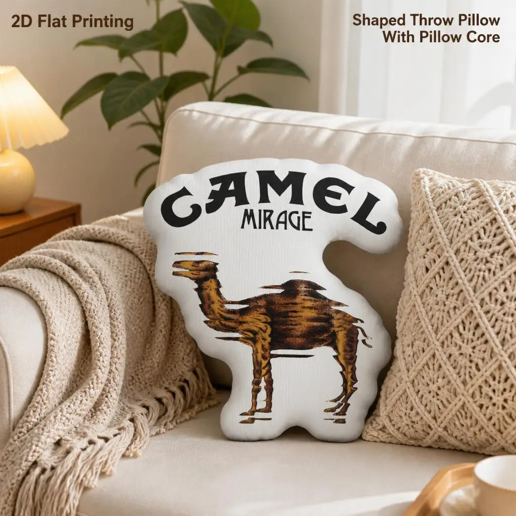 Camels Mirages Plush Pillow Cushion Irregular Stuffed Throw Pillow Home Decor Gift Sofa Bed Couch