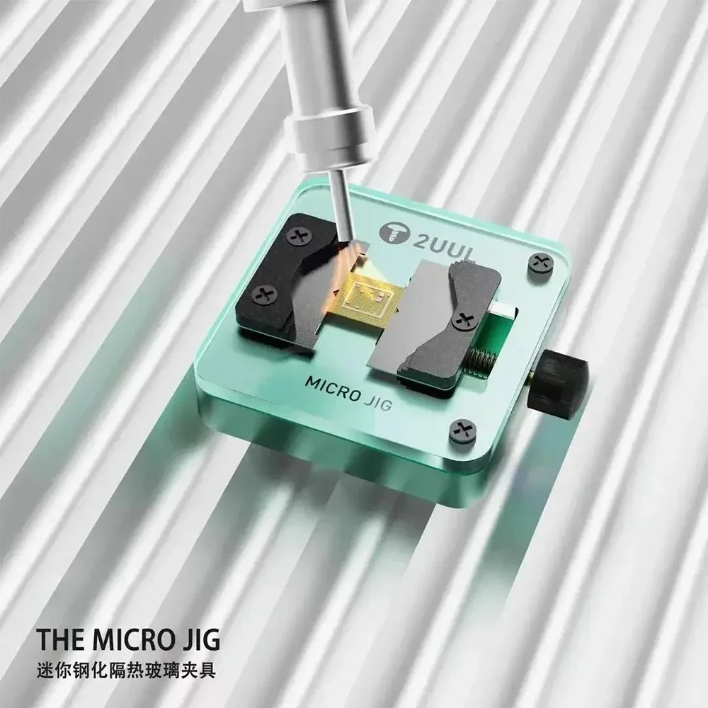 2UUL BH04 DE Micro JIG met Hittebestendige Gehard Glas Armatuur Voor Printplaat Moederbord IC Chip Planten Tin Universele Klem