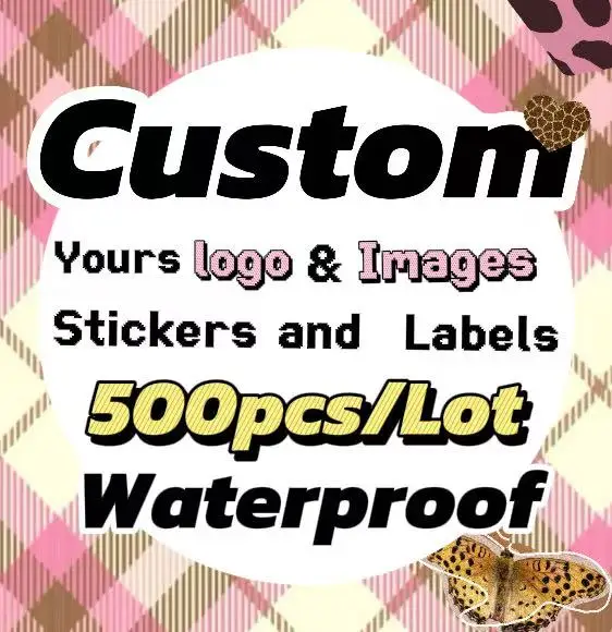 

500pcs Customized Stickers And QR Code Labels For Weddings, Birthdays, Baptisms Logos Trademarks Waterproof Labels
