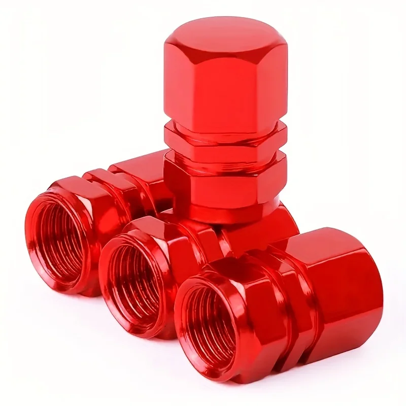 4pcs Car Tire Valve Caps Aluminum Alloy Car Wheel Tire Valve Caps Dustproof Car Motorcycle Truck Bike for USA AIR Valve Caps