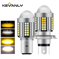 1PC H6 H4 BA20D Motorcycle Headlight CSP LED Moto High/Low Beam Led Bulbs Super Bright Autobike Fog Moto Scooter Lamp ATV 12V