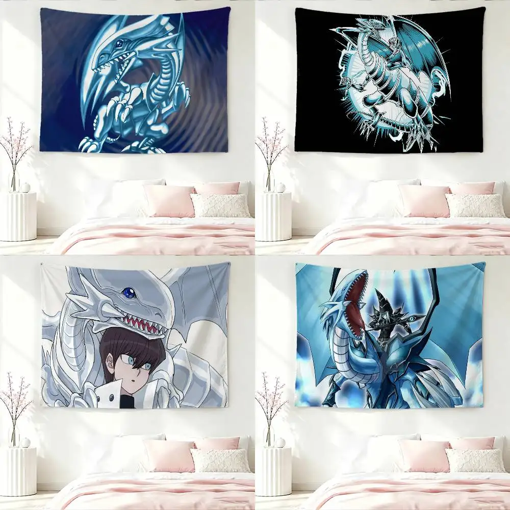 Magician Blue Eyes White Dragon YUGIOH Flag Outdoor Decorations for Bedrooms Home Decor Items Banners Tapestry