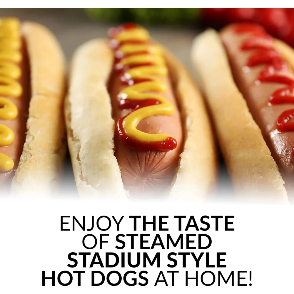 مكواة بخار كبيرة جدًا على طراز العشاء 20 كلبًا وسعة 6 كعكة، مثالية لنقانق الإفطار والنحاس والخضروات والأسماك