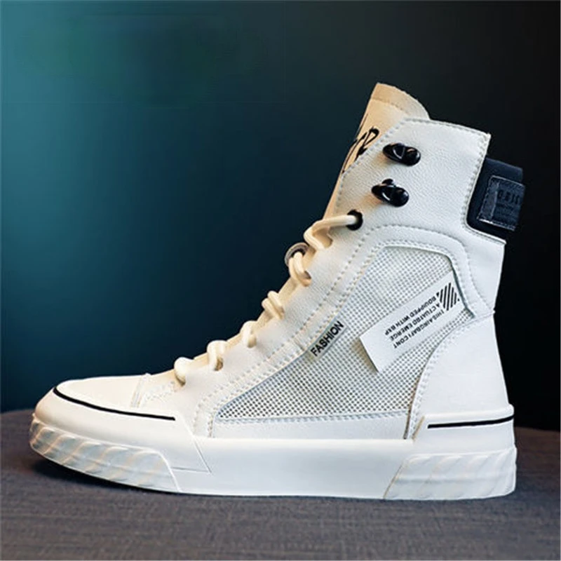 Mesh Women Sneakers Platform Canvas Lace White Shoes Casual traspirante Summer 2023 Fashion Small White High-top Shoes