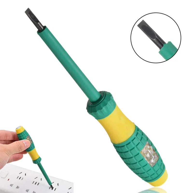 220V Electrical Tester Pen Screwdriver with Voltage Test Power Detector Probe Electrical Tools Slotted VDE Approved