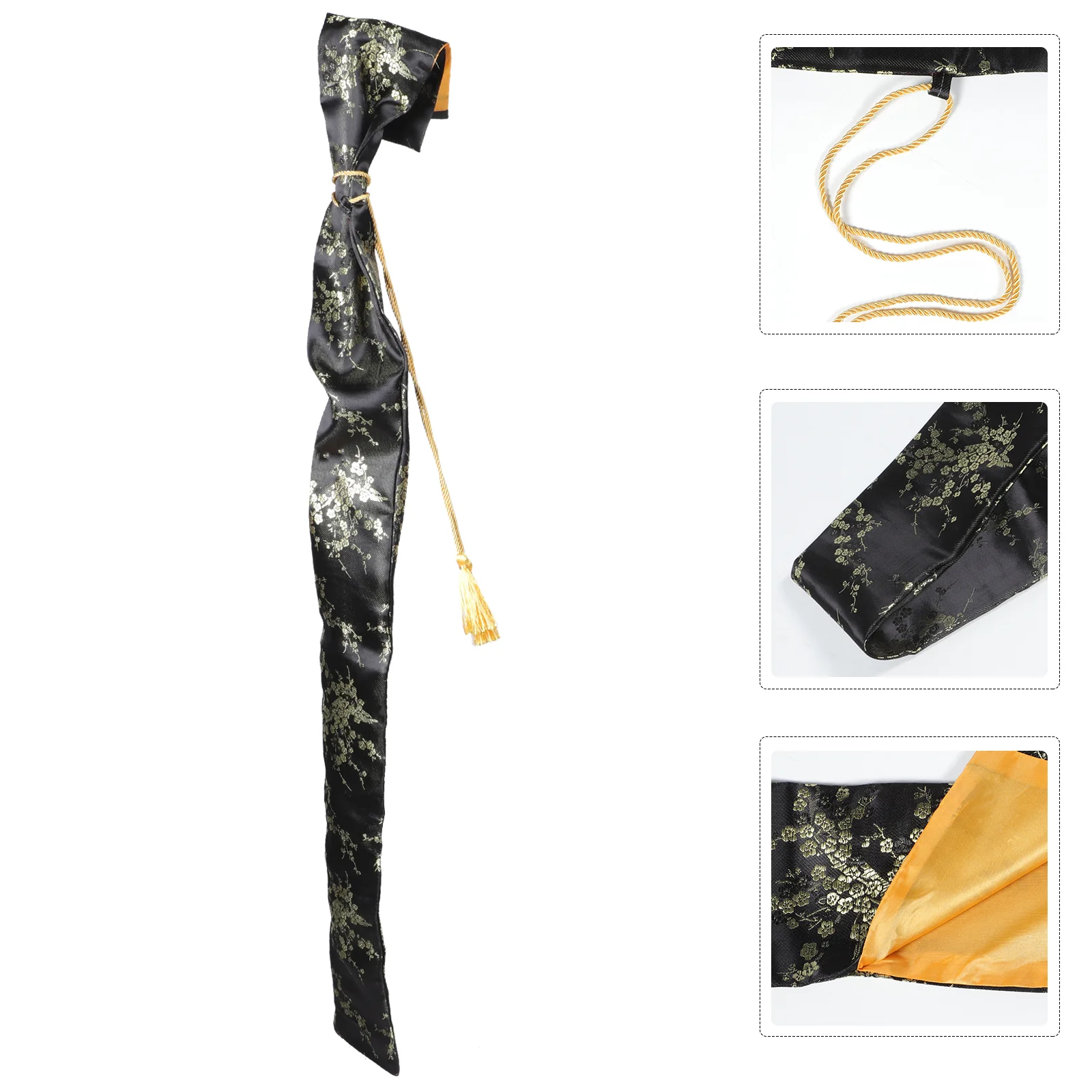 

Sword Pouch Japanese Receive Bag with Tassel Handbag Swords Storage Silk Vintage Carrying Holder