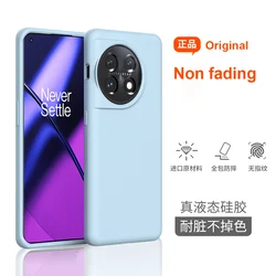 For Oneplus 11 Official Silicone Case Baby skin Touch one plus 11 TPU Soft Back Cover Shockproof Coque 360 Protect Shell Funda