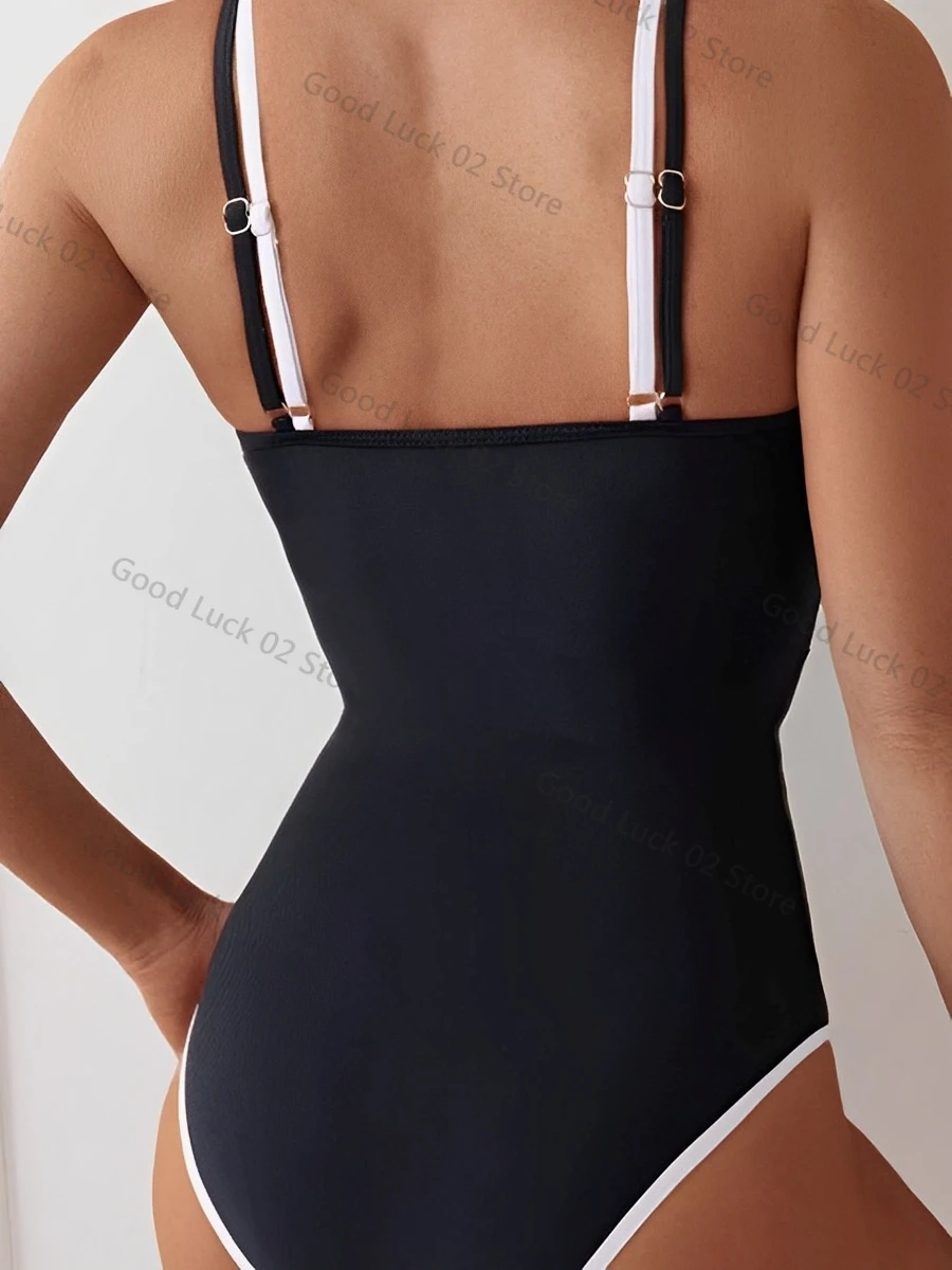 2025 เซ็กซี่ Strappy ชุดว่ายน้ํา One Piece ชุดว่ายน้ําสีดําหญิง Bathers ชุดว่ายน้ําว่ายน้ําชุดว่ายน้ํา Beachwear