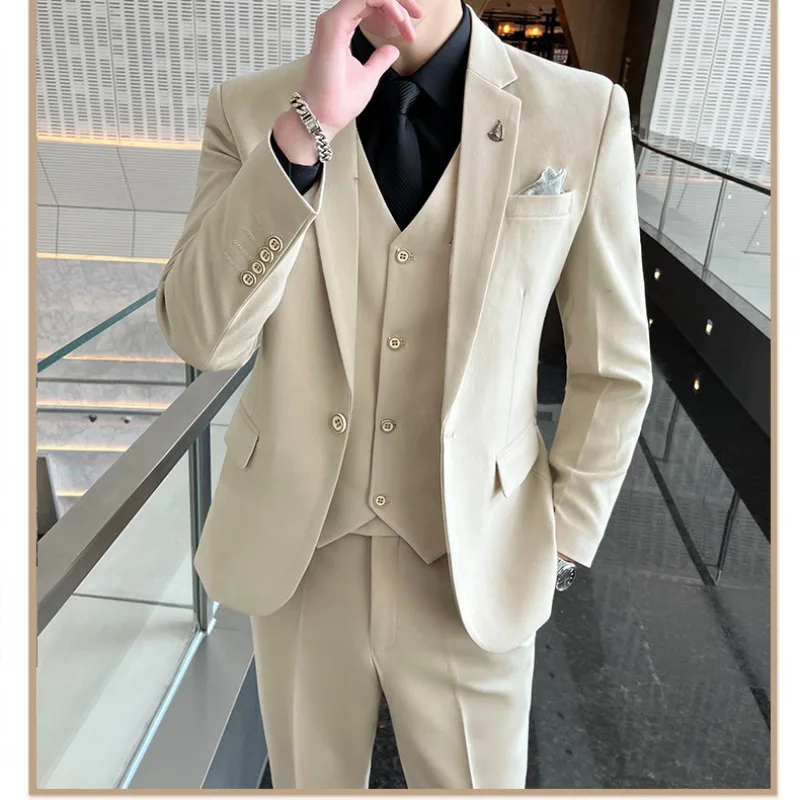 

D160Suit set, men's casual business suit, jacket, new slim fit groomsman, groom's wedding dress, suit