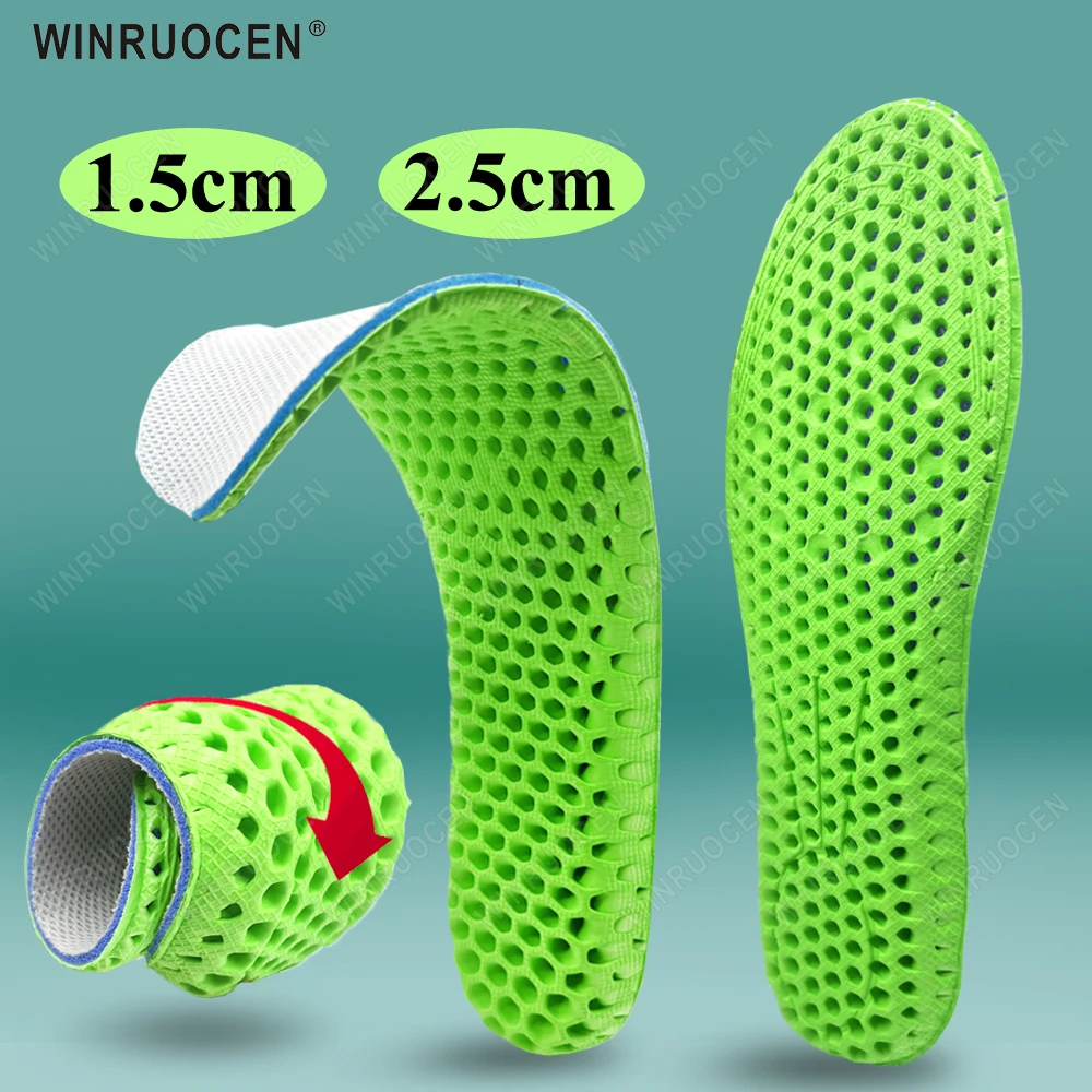 

New 1.5-2.5cm Invisible Height Increase Insoles Breathable Heel Lifting Inserts Shoe Men Women Feet Care Elevator Pads Unisex