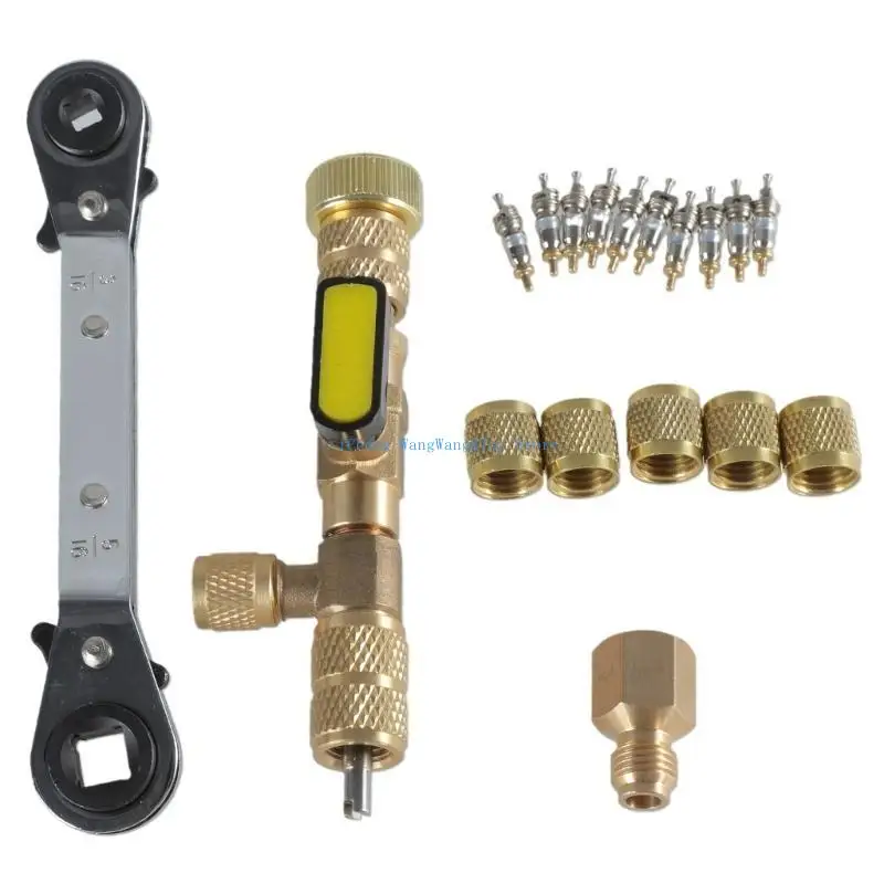 

MOLF R140A Valves Remover and Installer Set Air Conditioner Service Tool Set Metal Air Conditioner Repair Accessories